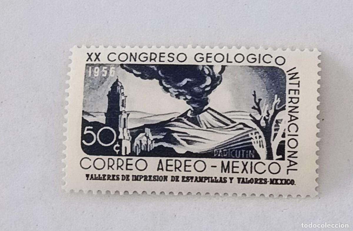 Sellos: Sellos M&eacute;xico 1956 20&ordm; Congreso geol&oacute;gico internacional. Mexico DF. A&eacute;reo.