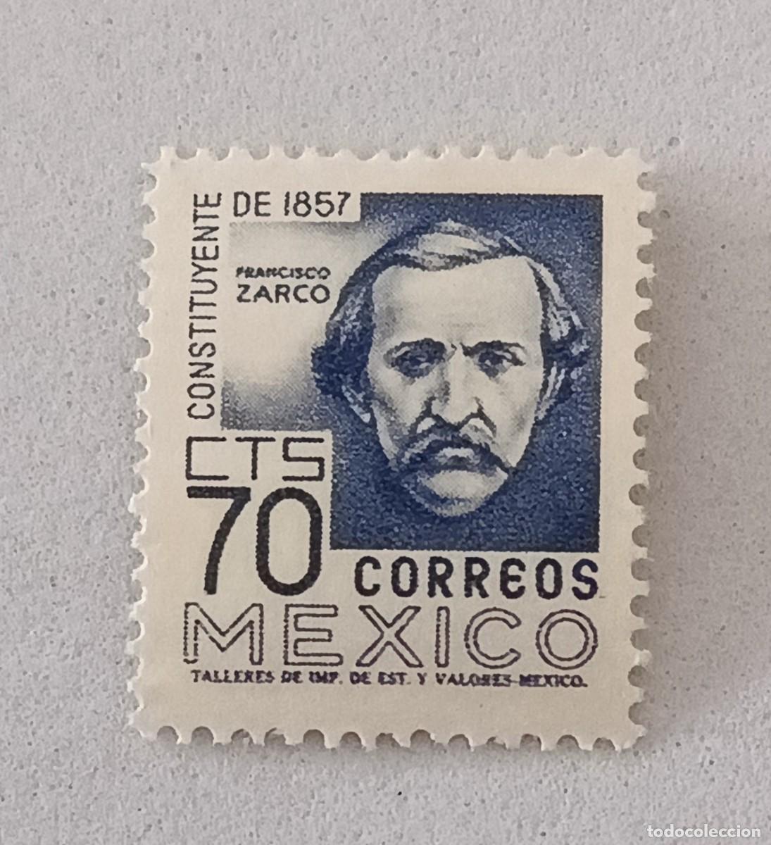 Sellos: Sellos M&eacute;xico 1956 Centenario de la constituci&oacute;n de 1857, inscripci&oacute;n &rdquo;CONSTITUYENTE DE 1857&rdquo;