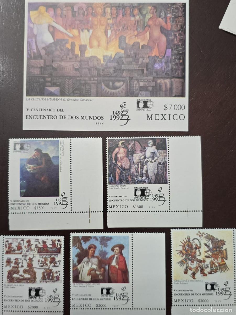 Sellos: MI) MEXICO 1992 &rdquo;MEETING OF TWO WORLDS&rdquo; SERIES OVERPRINTED &rdquo;WORLD EXPO&rdquo; IN BLACK, SCOTT NOS. 1752&ndash;17