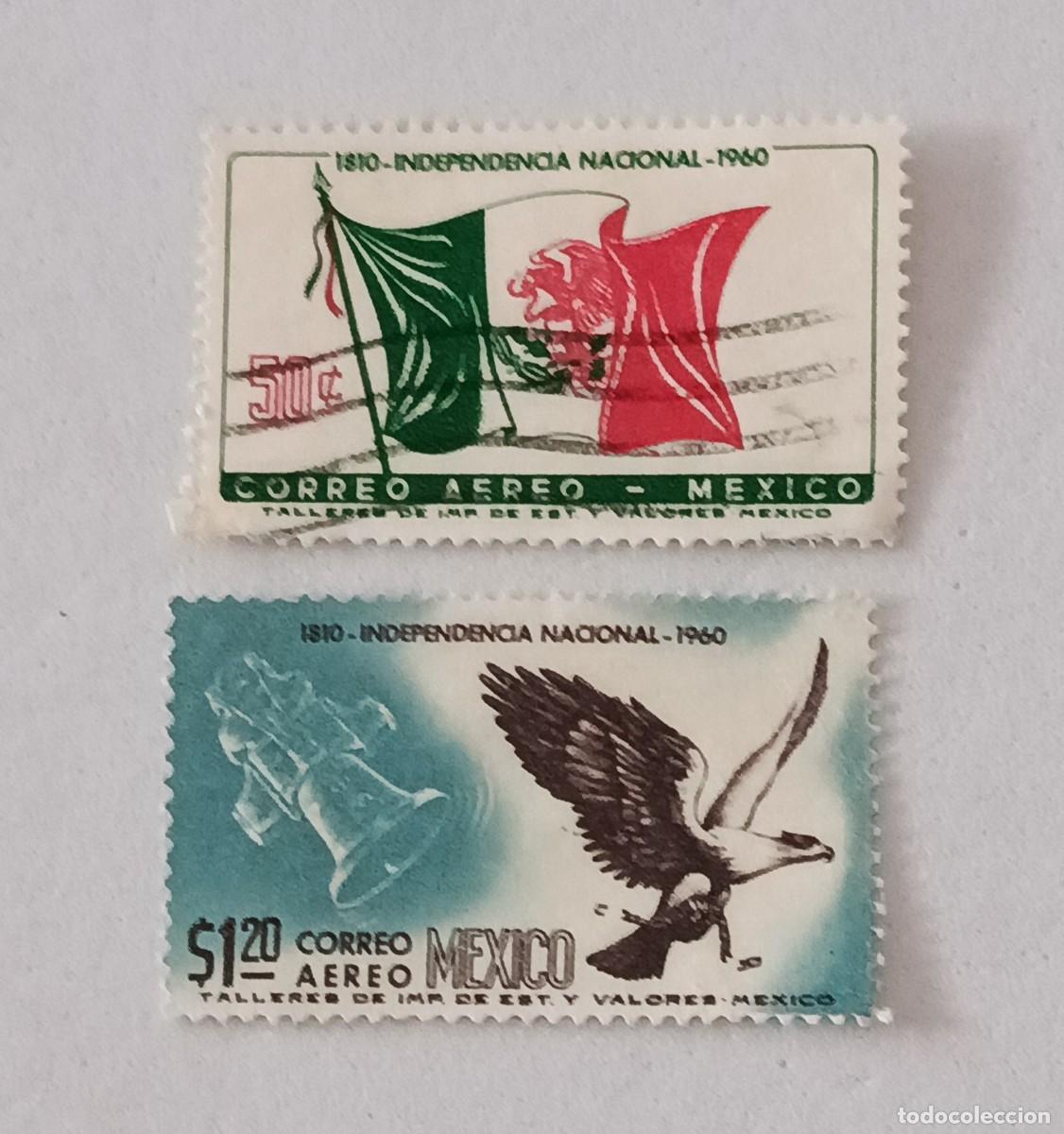 Sellos: Sellos M&eacute;xico 1960 CL Aniversario de la independencia. A&eacute;reos.