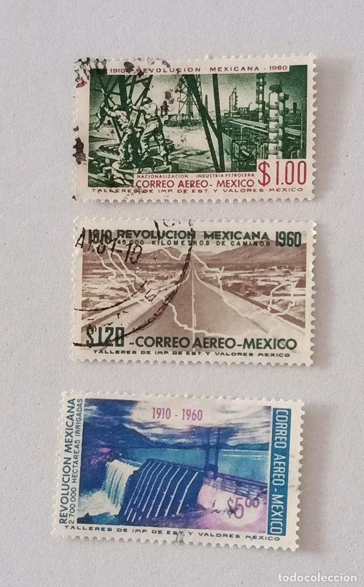 Sellos: Sellos M&eacute;xico 1960 50&ordm; Aniversario de la revoluci&oacute;n. A&eacute;reos.