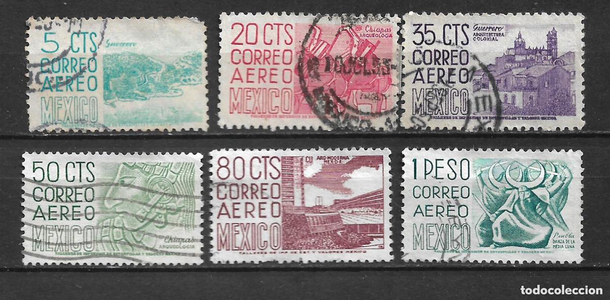 Sellos: mexico 1950-52 sellos usado - 4/18