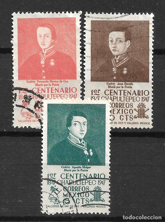 Sellos: mexico 1947 # 831/833 usado - 4/18