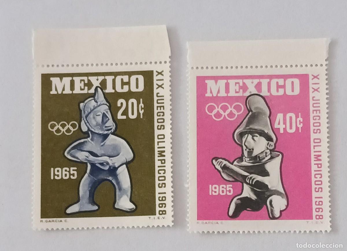 Sellos: Sellos M&eacute;xico 1965 Juegos Ol&iacute;mpicos. M&eacute;xico DF