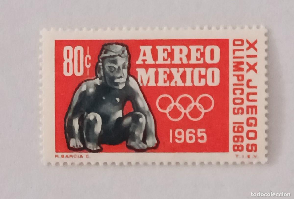Sellos: Sellos M&eacute;xico 1965 Juegos Ol&iacute;mpicos. M&eacute;xico DF. A&eacute;reos.