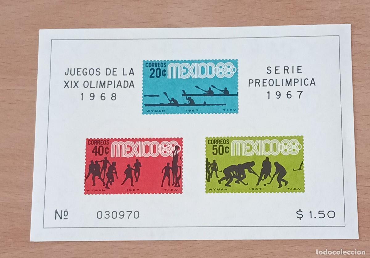 Sellos: Sellos M&eacute;xico 1967 H. 7. Juegos Ol&iacute;mpicos. M&eacute;xico DF