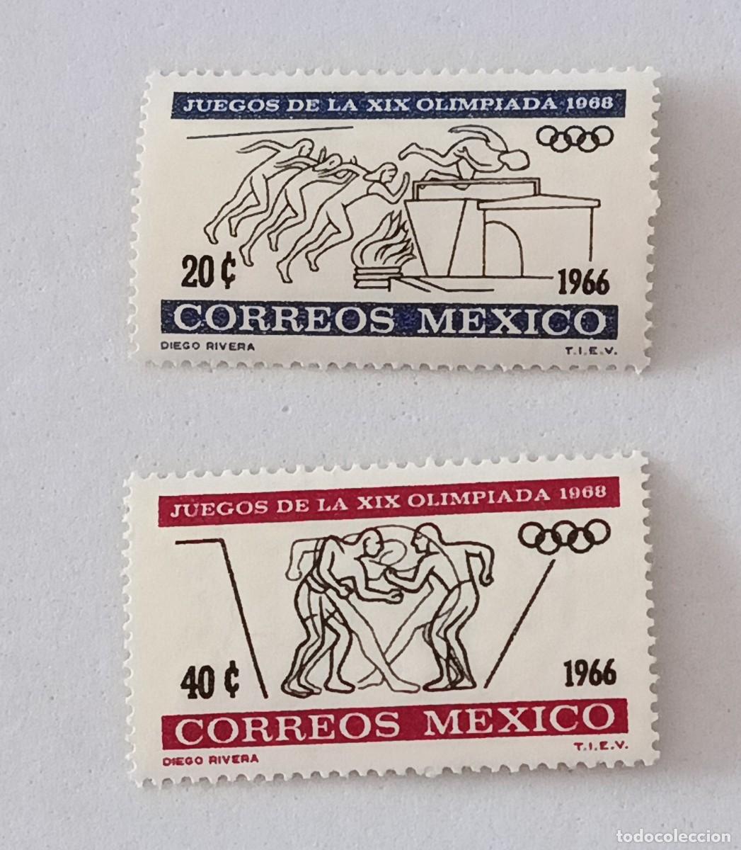 Sellos: Sellos M&eacute;xico 1966 Juegos Ol&iacute;mpicos. M&eacute;xico DF