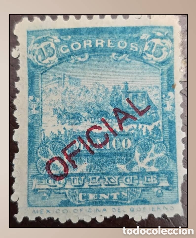 Sellos: SM4)1895.15 centavos Mulita stamp with OFICIAL overprint. MINT. Scott: O17 Estimado: 100 usd