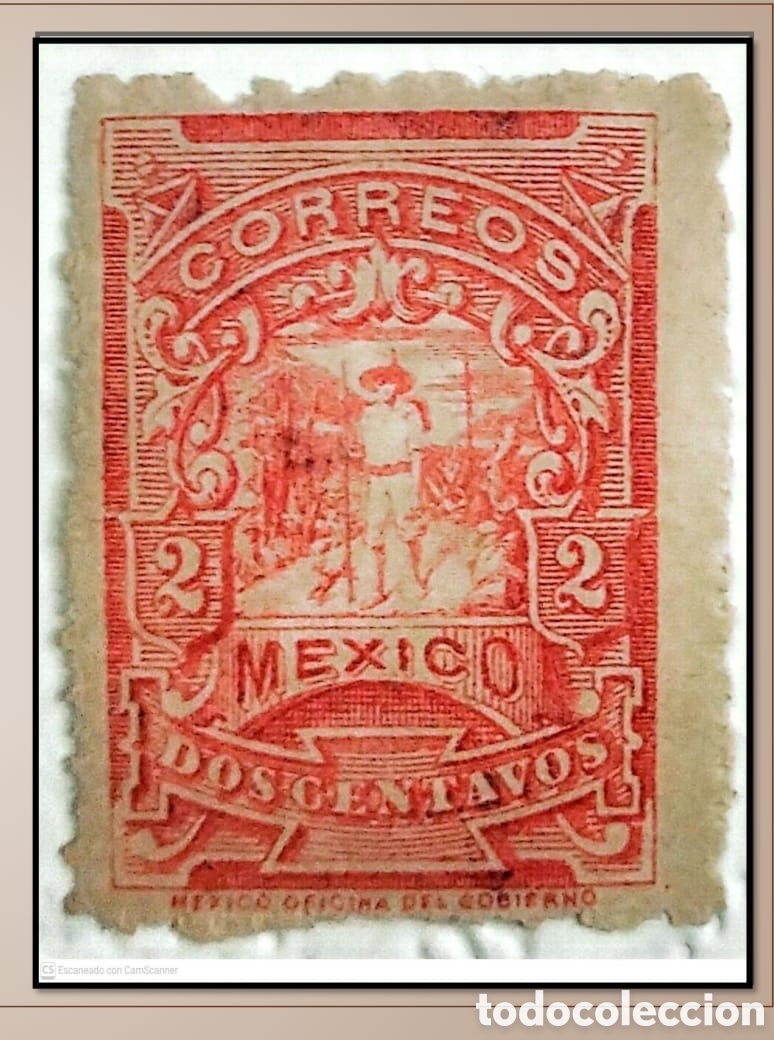 Sellos: SM4)1895. Mexico. Mulita, 2 centavos. Deep red. MINT. Scott: 280 Estimado: 35 usd