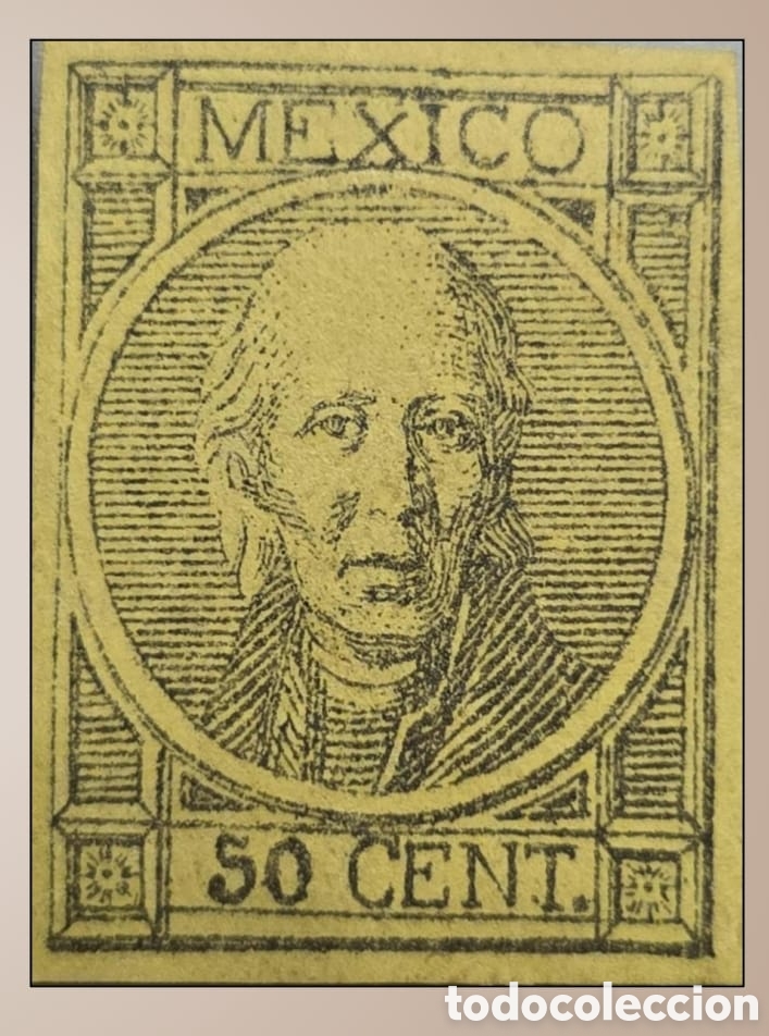 Sellos: SM4)1868.MEXICO. centavos Hidalgo, without dot, imperforate. Mint. Scott: 49. Estimado: 600 usd