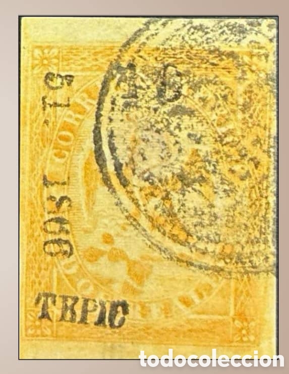 Sellos: SM4)1866. TEPIC .Imperial Eagle of 2 reales from the V period with Tepic cancellation. Sub-consign