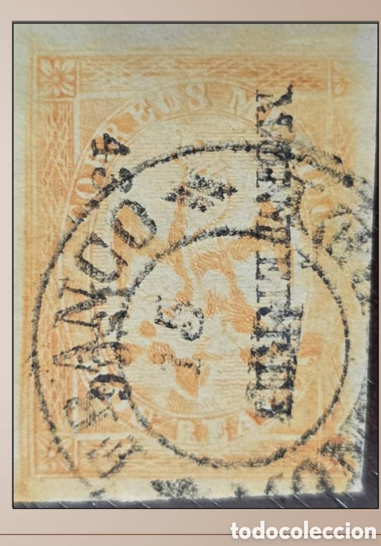 Sellos: SM4)1866.MONTERREY Imperial Eagle of 2 reales from the V period with double-line circular date can