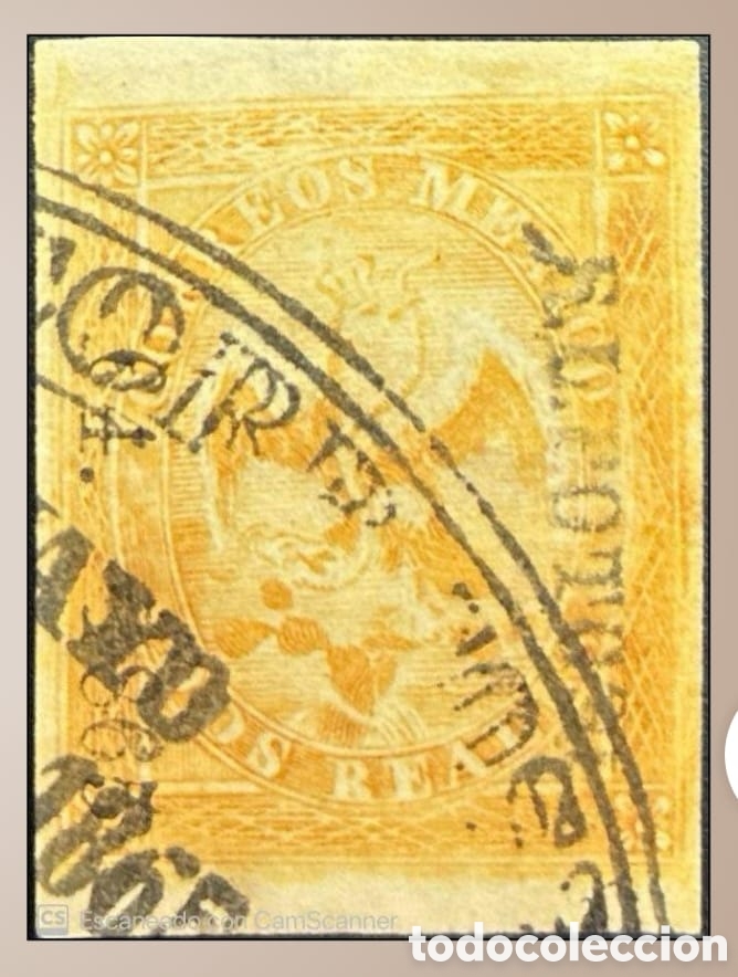 Sellos: SM4)1865.San LUIS POTOS&Iacute;.Imperial Eagle of 1 real from the IV period with double-line oval cancell