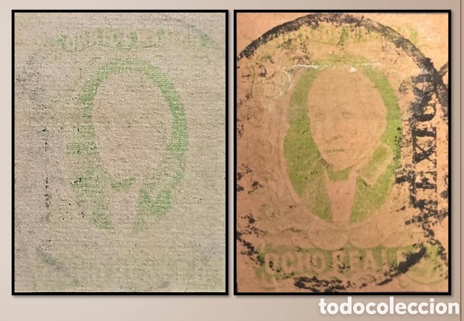 Sellos: SM4) 1861.m&eacute;xico.8 reales with barely visible circular cancellation. Mirror impression Scott: 12. 2