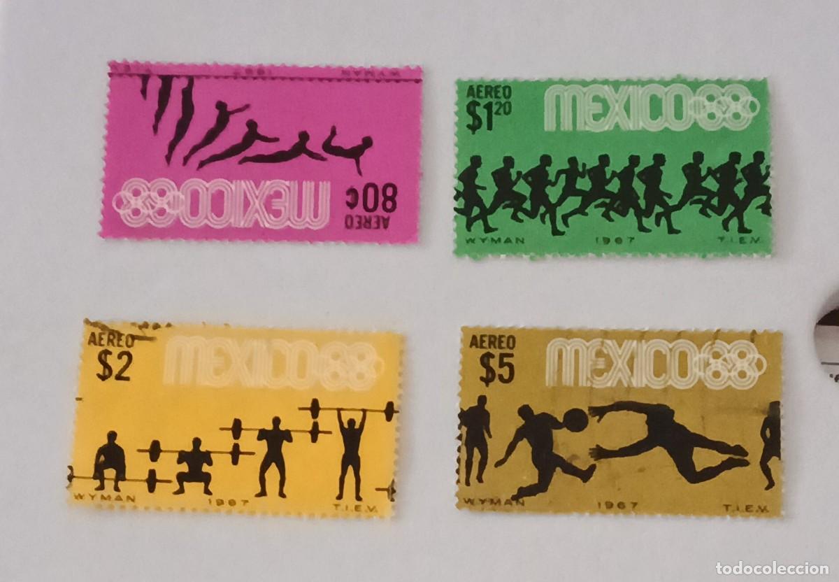 Sellos: Sellos M&eacute;xico 1967 Juegos Ol&iacute;mpicos. M&eacute;xico DF. A&eacute;reos.