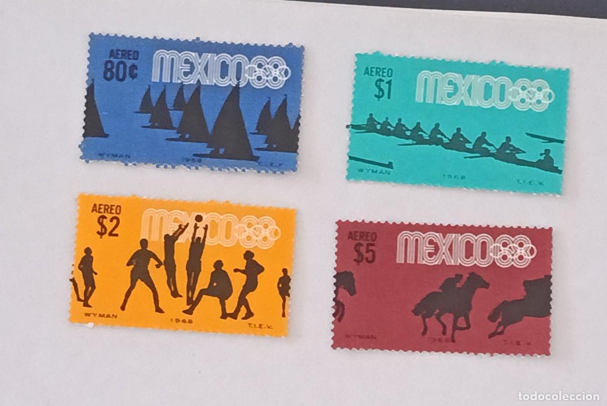 Sellos: Sellos M&eacute;xico 1968 Juegos Ol&iacute;mpicos. M&eacute;xico DF. A&eacute;reos.