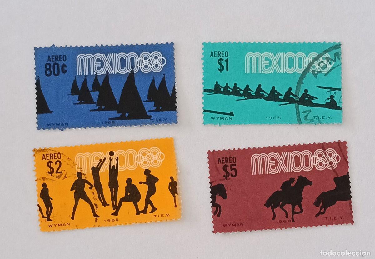 Sellos: Sellos M&eacute;xico 1968 Juegos Ol&iacute;mpicos. M&eacute;xico DF. A&eacute;reos.