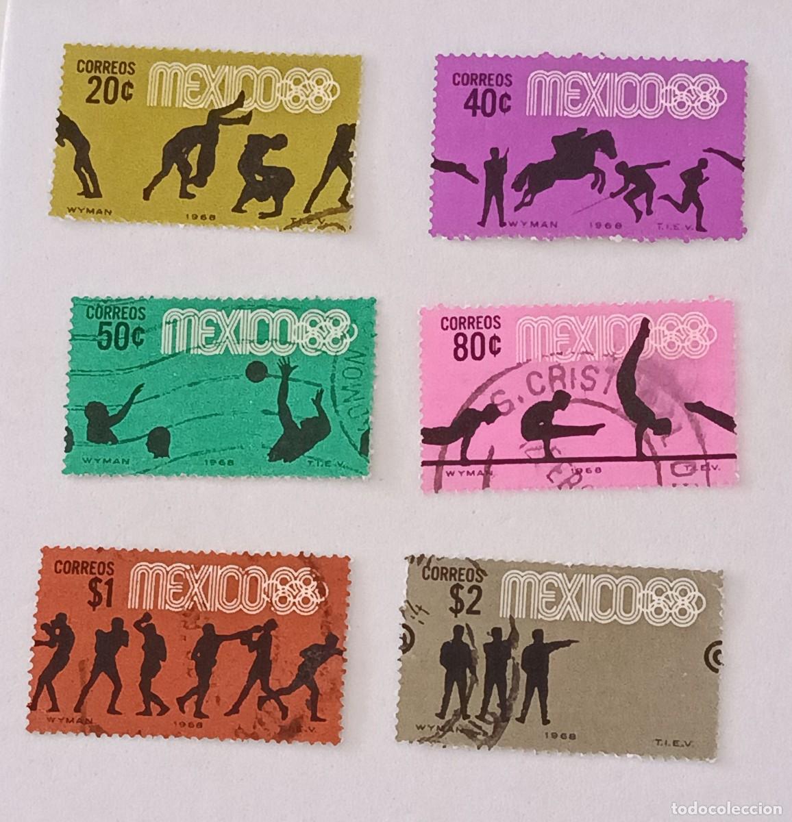 Sellos: Sellos M&eacute;xico 1968 Juegos Ol&iacute;mpicos. M&eacute;xico DF