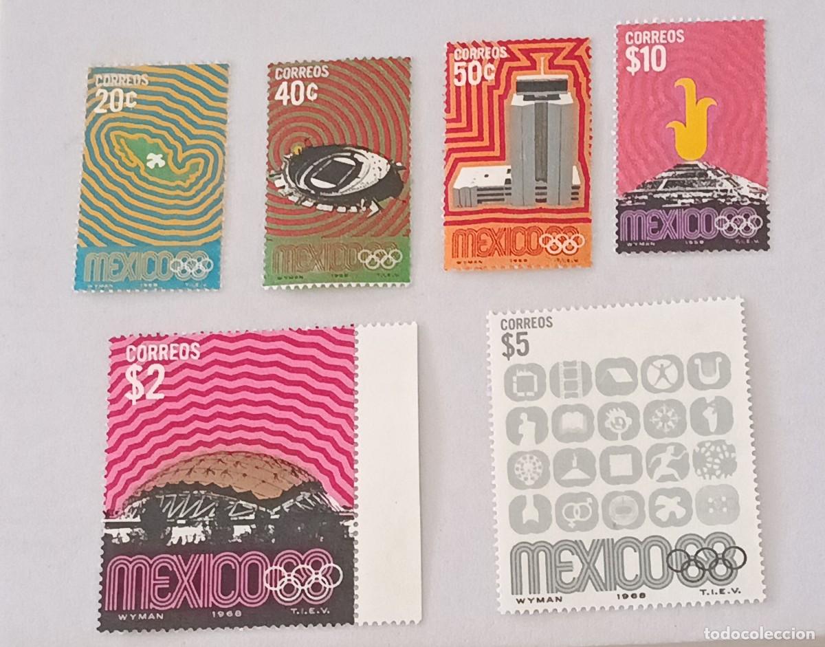 Sellos: Sellos M&eacute;xico 1968 Juegos Ol&iacute;mpicos. M&eacute;xico DF