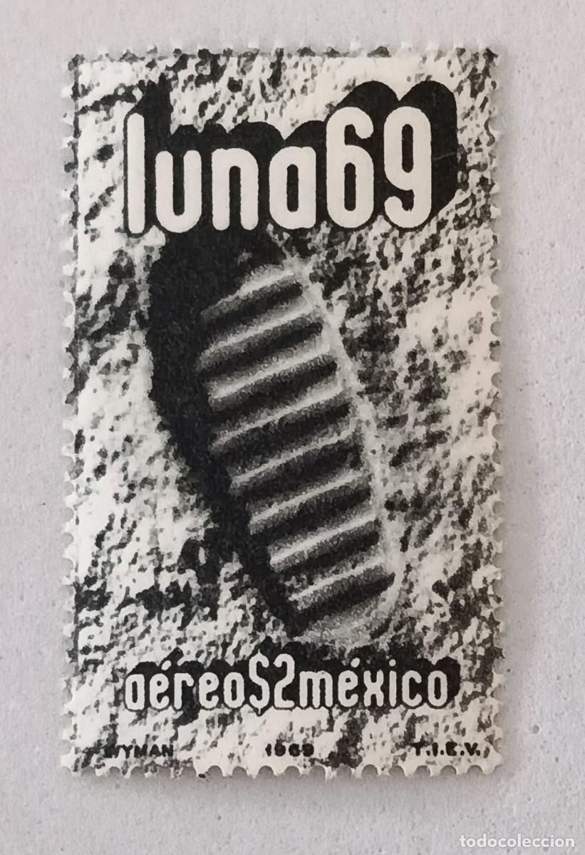 Sellos: Sellos M&eacute;xico 1969 Llegada del hombre a la luna. A&eacute;reo.