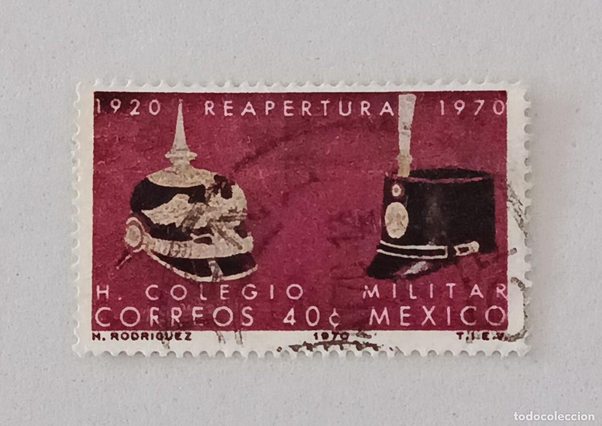 Sellos: Sellos M&eacute;xico 1970 50&ordm; Aniversario de la reapertura del colegio militar.