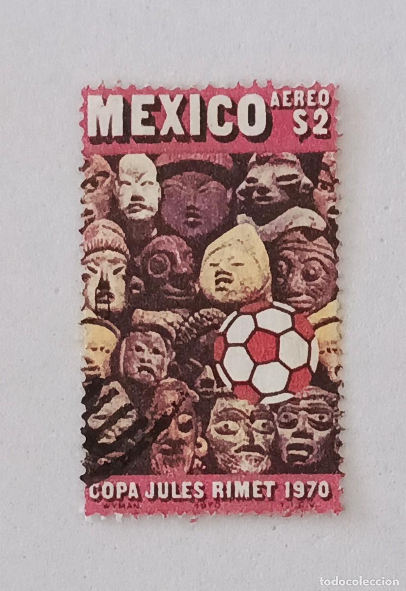 Sellos: Sellos M&eacute;xico 1970 F&uacute;tbol. Campeonato mundial. M&eacute;xico. A&eacute;reos.