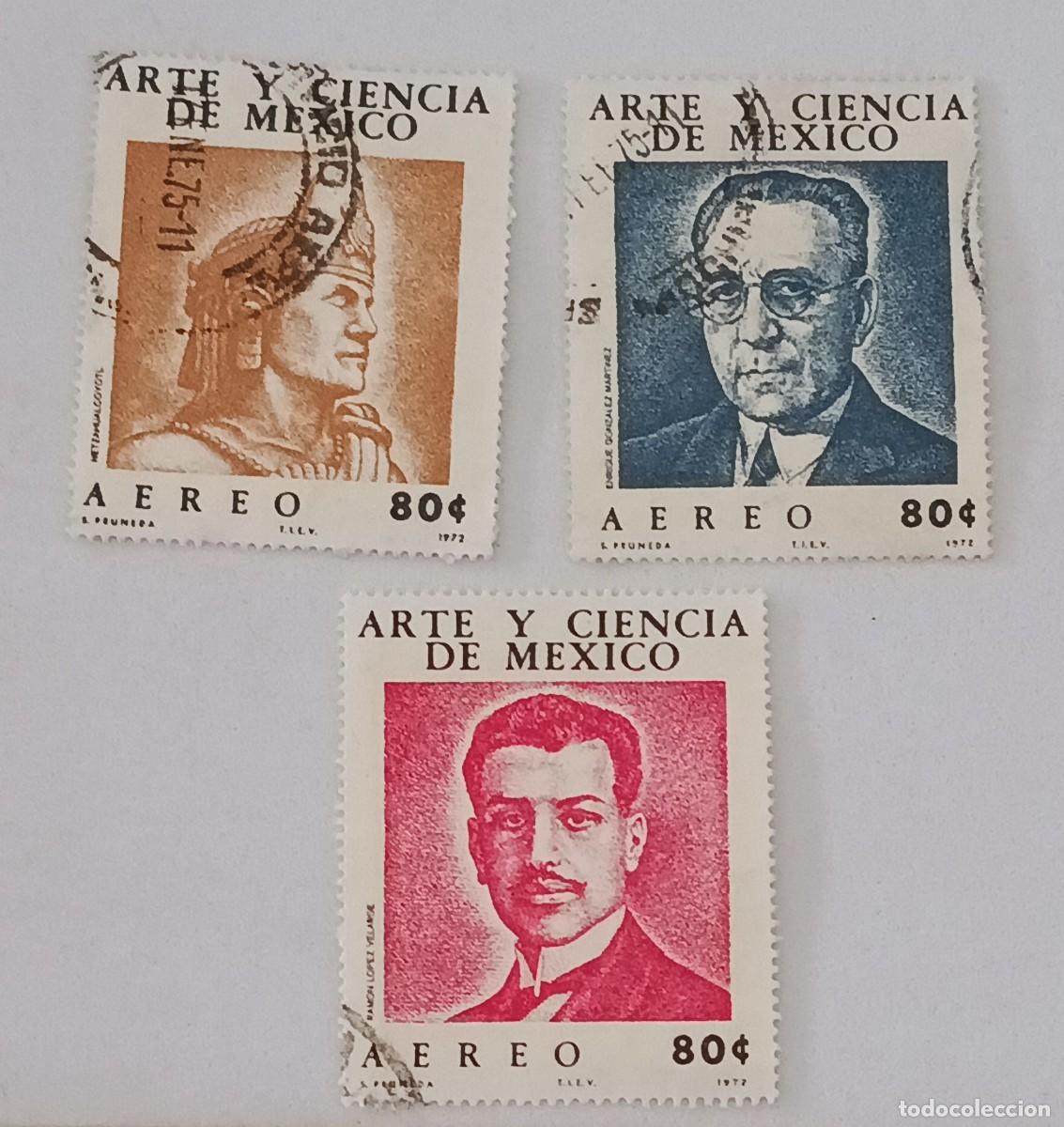 Sellos: Sellos M&eacute;xico 1972 Arte y ciencia de M&eacute;xico. A&eacute;reos.