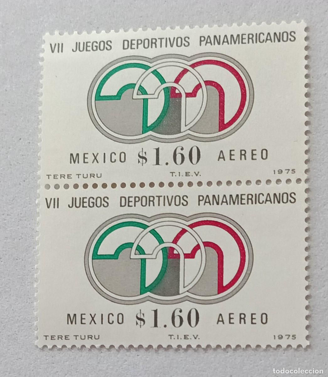 Sellos: Sellos M&eacute;xico 1975 Juegos panamericanos. M&eacute;xico DF. A&eacute;reo.