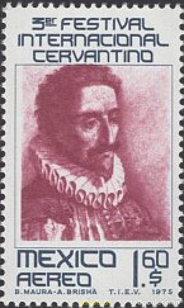 Sellos: 182442 MNH MEXICO 1975 3 FESTIVAL INTERNACIONAL DE CERVANTES
