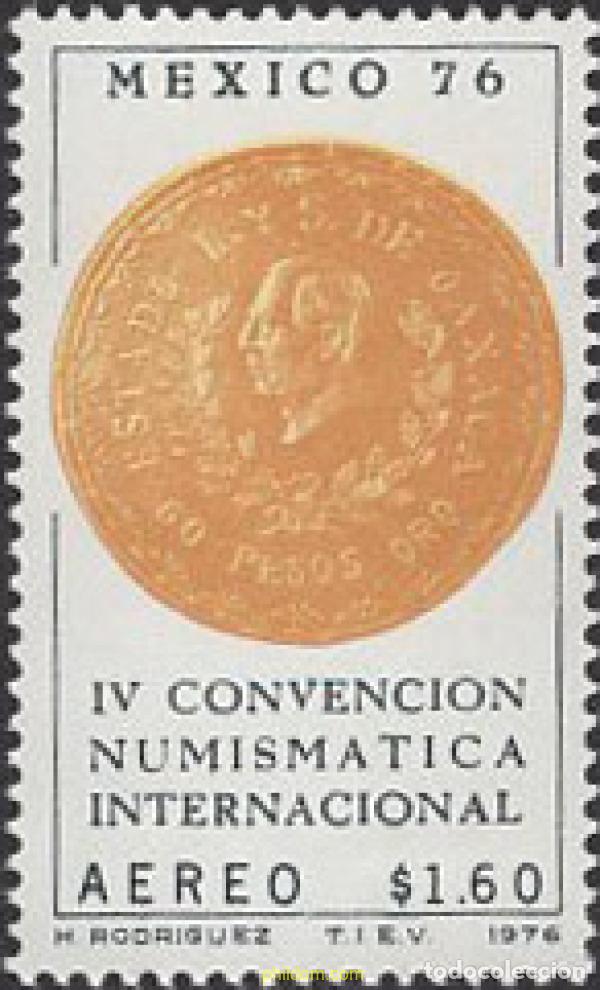 Sellos: 182527 MNH MEXICO 1976 4 CONVENCION INTERNACIONAL DE NUMISMATICA