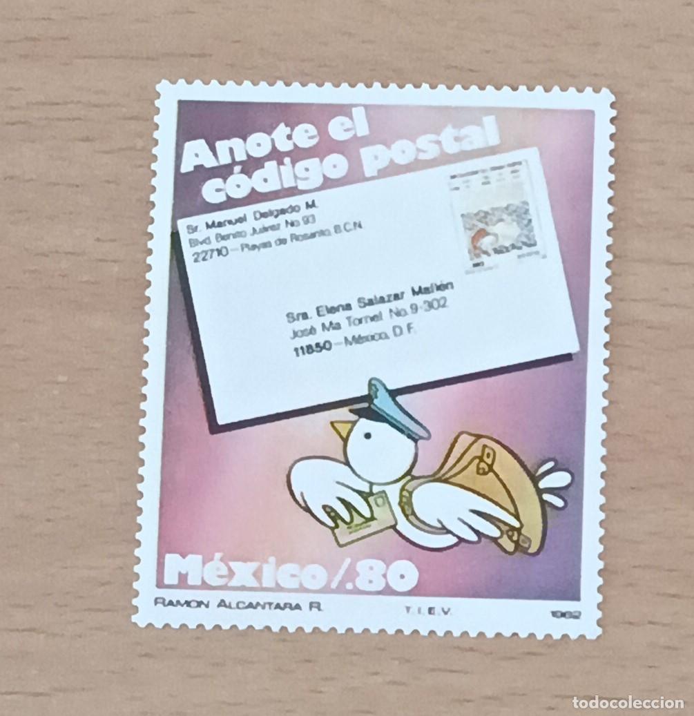 Sellos: Sellos M&eacute;xico 1982 Uso del c&oacute;digo postal.