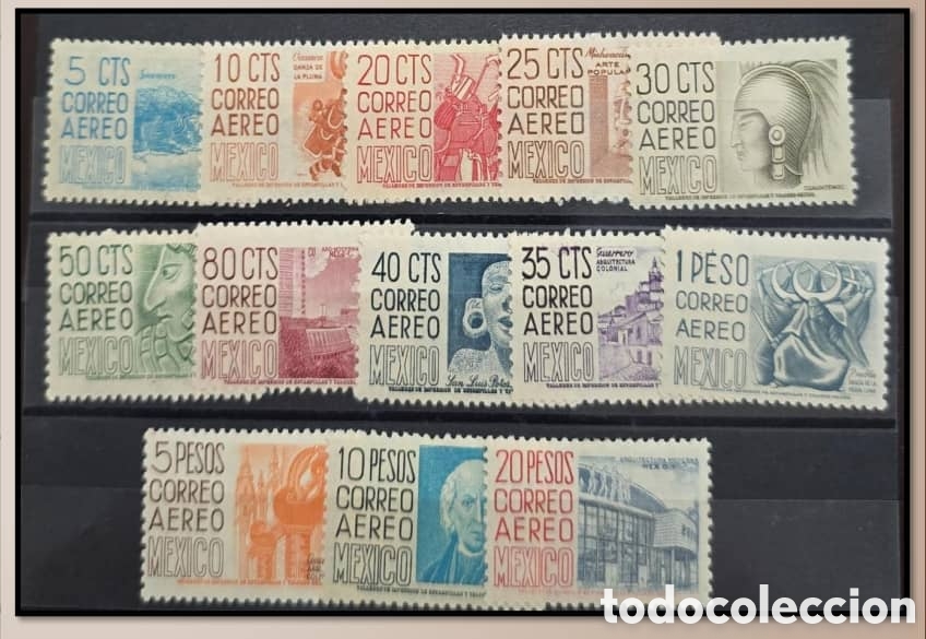 Sellos: SM4)1950 - 1952.Airmail, Mint. Scott: C 186-C 198. 80 USD