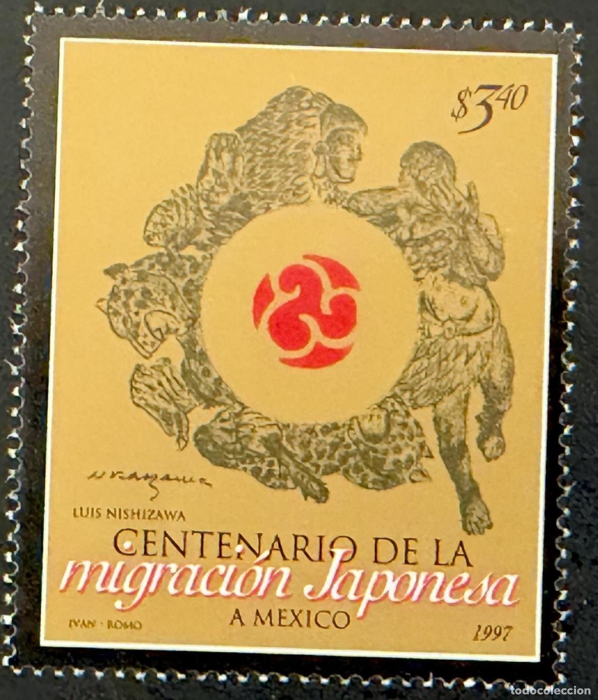 Sellos: M&eacute;xico 1997 Mi. 2635 emisi&oacute;n conjunta centenario migraci&oacute;n japonesa