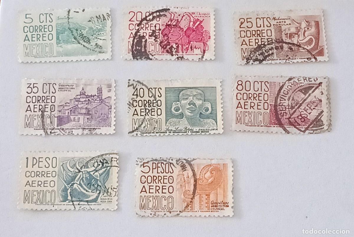 Sellos: Sellos M&eacute;xico 1950 -1952 Serie &rdquo;M&eacute;xico&rdquo;. A&eacute;reos.
