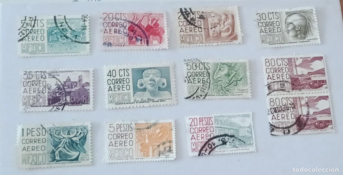 Sellos: Sellos M&eacute;xico 1953 -1975 Serie &rdquo;M&eacute;xico&rdquo;. Sellos de 1950. Filigrana F. A&eacute;reos.