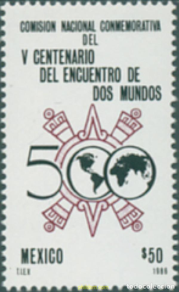 Sellos: 305235 MNH MEXICO 1986 V CENTENARIO DEL ENCUENTRO DE DOS MUNDOS