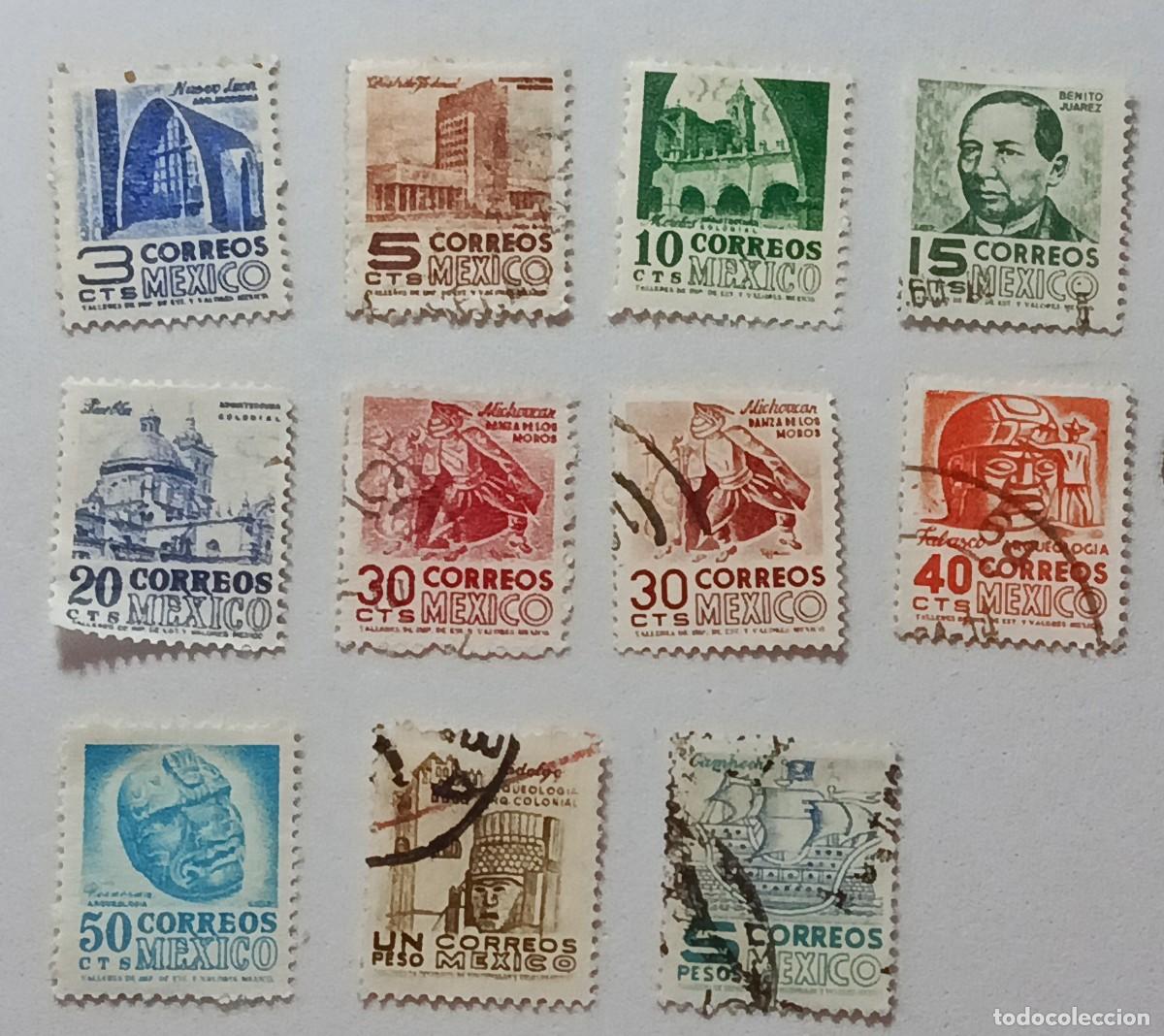 Sellos: Sellos M&eacute;xico 1950 -1952 Serie &rdquo;M&eacute;xico&rdquo;. Perforaci&oacute;n: 14