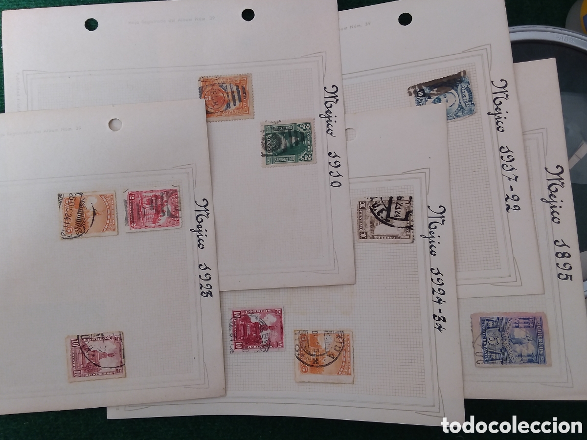 Francobolli: MEXICO 5 HOJAS DE 1895/1925
