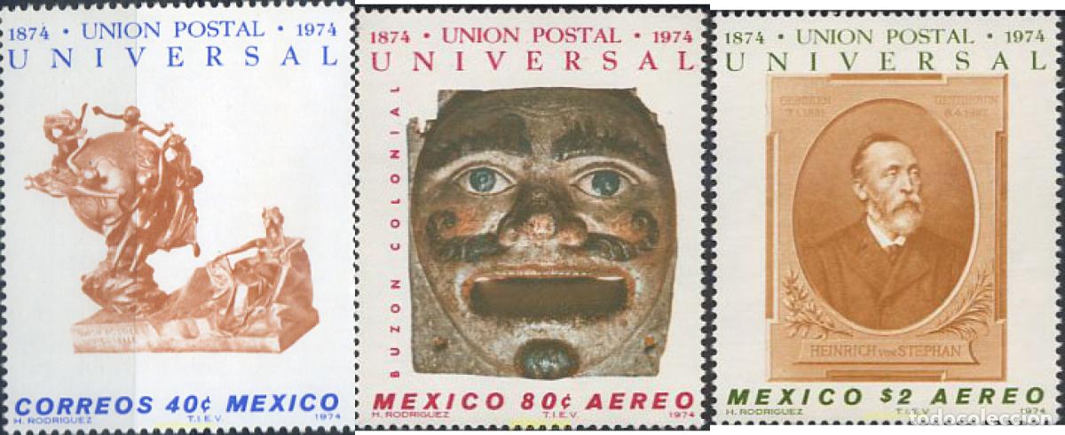 Sellos: 182409 MNH MEXICO 1974 CENTENARIO DEL UPU