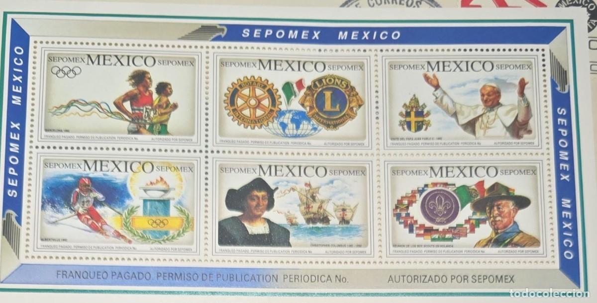 Francobolli: O) 1990 MEXICO,PROOF, SEPOMEX, 1990 BARCELONA OLYMPIC GAMES, ROTARY INTERNATIOANL AND LIONS CLUB IN