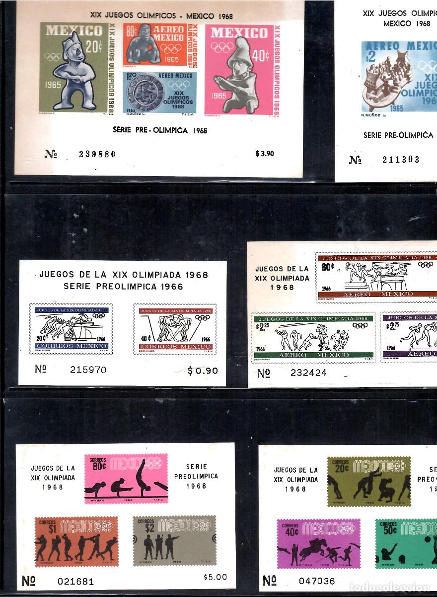 Sellos: BONITO LOTE HOJAS SOUVENIR MEXICO