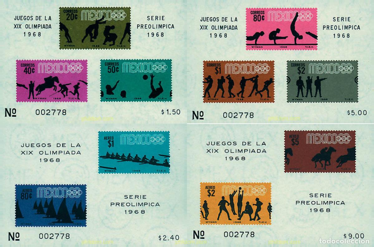 Sellos: 41429 MNH MEXICO 1968 19 JUEGOS OLIMPICOS VERANO MEXICO 1968