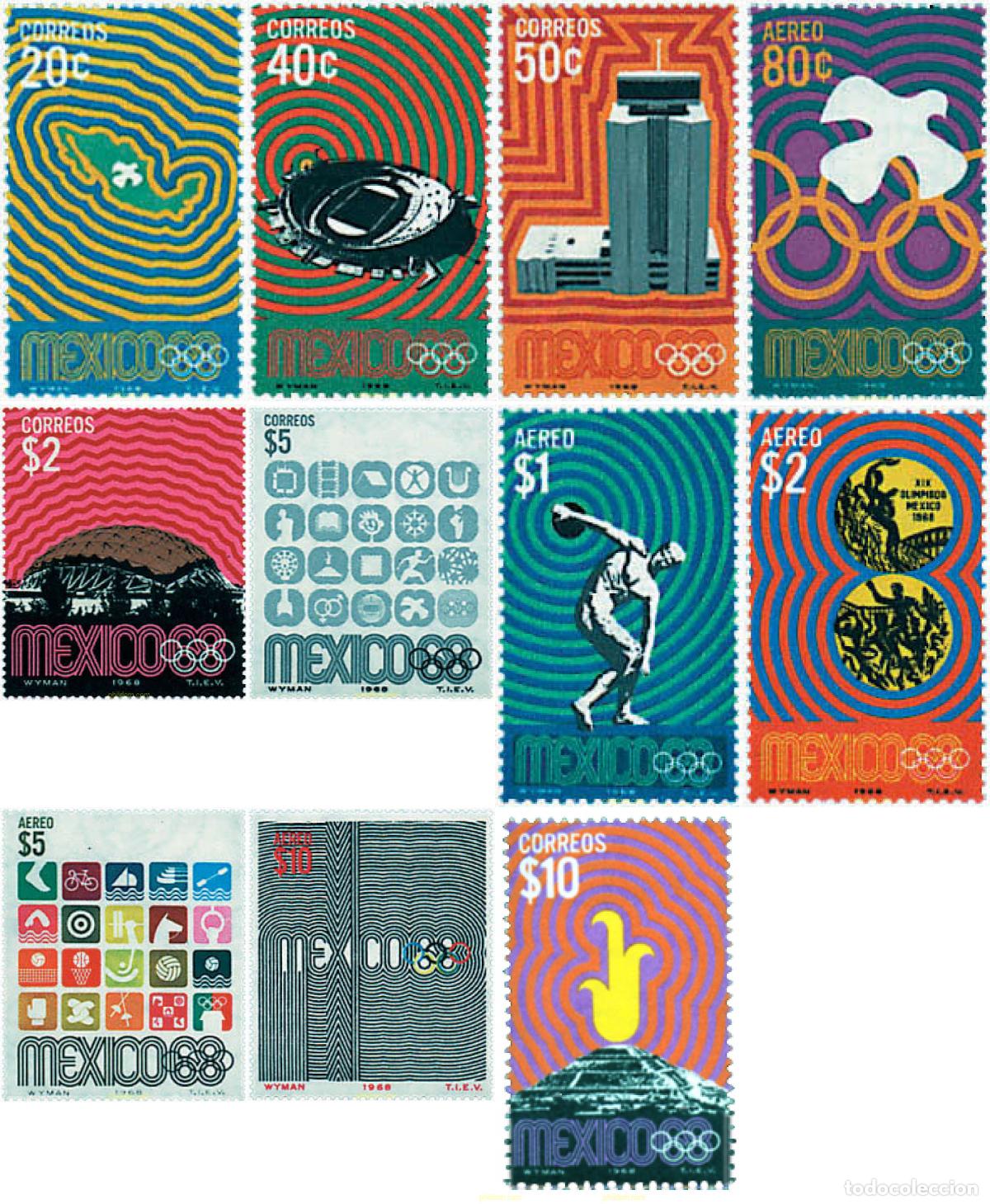 Sellos: 52103 MNH MEXICO 1968 19 JUEGOS OLIMPICOS VERANO MEXICO 1968