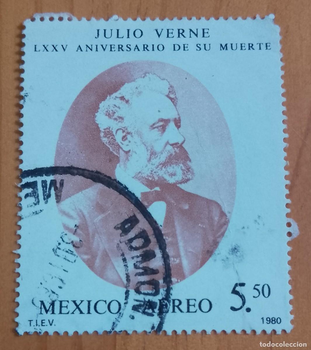 Sellos: M&Eacute;XICO - V/F 5,50 - A&Ntilde;O 1980 - LXXV ANIVERSARIO DE JULIO VERNE - VER DESCRIPCI&Oacute;N