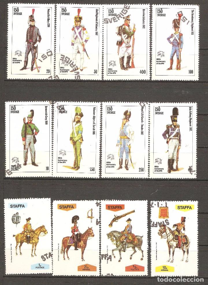 Sellos: MAS DE 130 VALORES TEMATICA UNIFORMES. - Foto 2