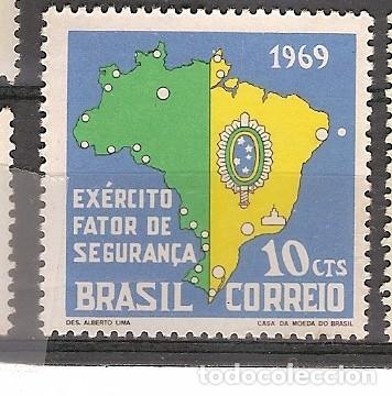 Sellos: Brasil * & Homenaje al Ej&eacute;rcito, el Factor de Seguridad 1969 (900) - Foto 1