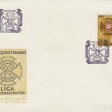 Sellos: PORTUGAL, LIGA DE COMBATIENTES (VETERANOS DE GUERRA), PRIMER DIA DE 28-11-1973
