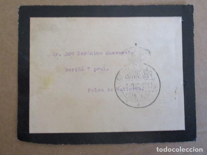 Timbres: FRONTAL circulada 1917 FRANQUICIA MINISTERIO DE LA GUERRA MADRID A PALMA DE MALLORCA BALEARES