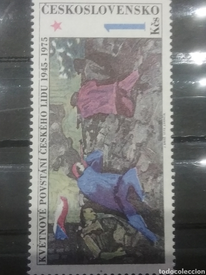 Sellos: Sellos R. Checoslovaquia nuevo/1975/XXX aniv/revuelta/militar/soldado/armas/guerra/banderas/batalla/