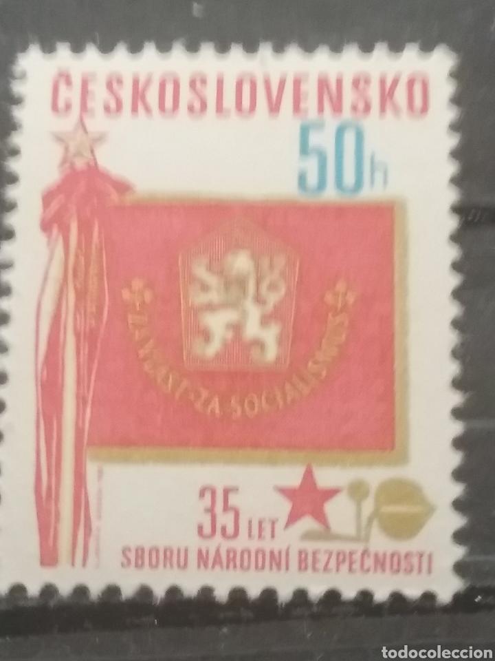 Sellos: Sellos R. Checoslovaquia nuevo/1980/XXXV Aniv/cuerpo/nacional/policia/emblema/escudo/leon/bandera